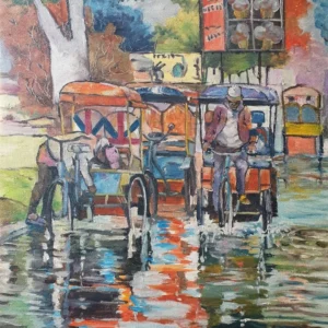 Michel Randria - Les cycle-pousses après la pluie